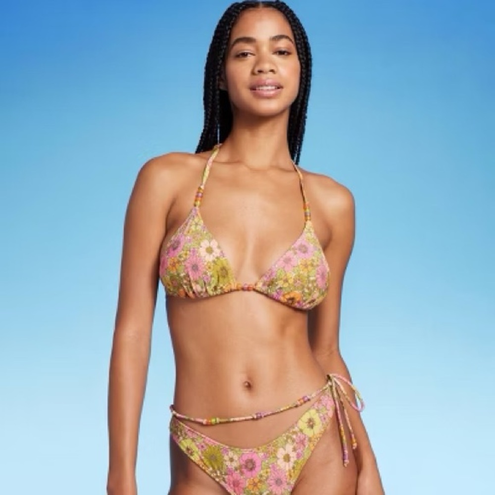 Floral Halter Bikini Set